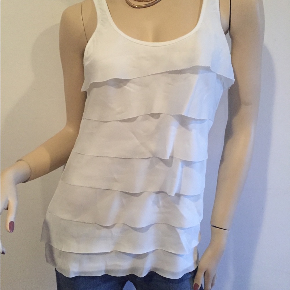 Gorgeous cream ruffled blouse